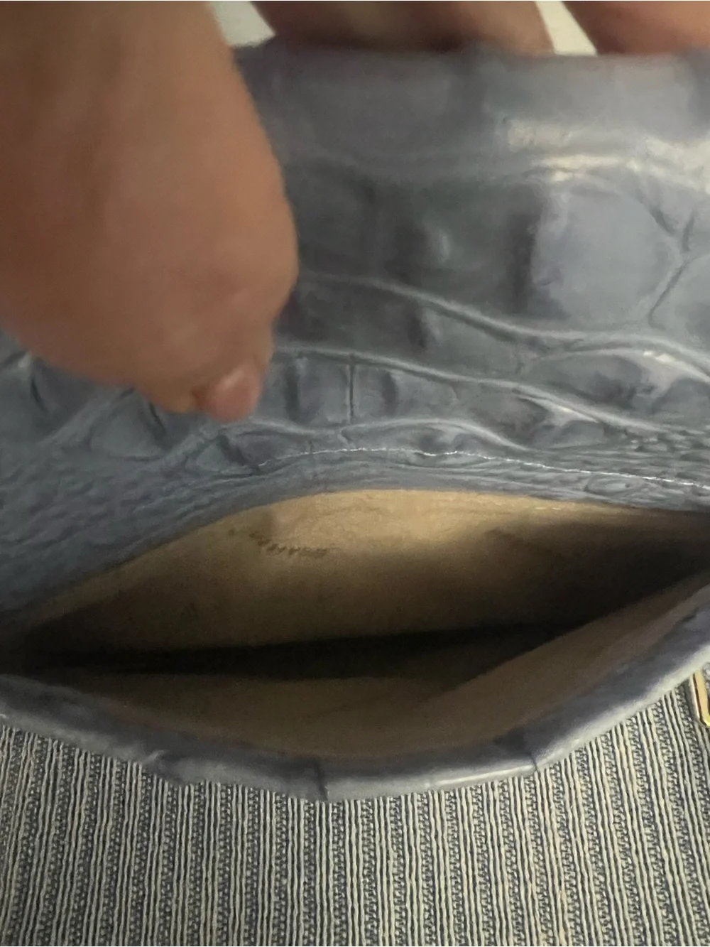 EUC Brahmin Melbourne Sonny Sea Glass Blue